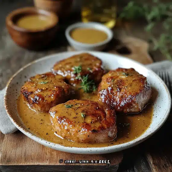 Paupiettes de Veau au Vin Blanc et Moutarde
