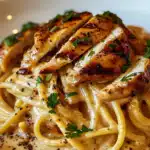 Spaghetti Crémeux au Poulet Grillé