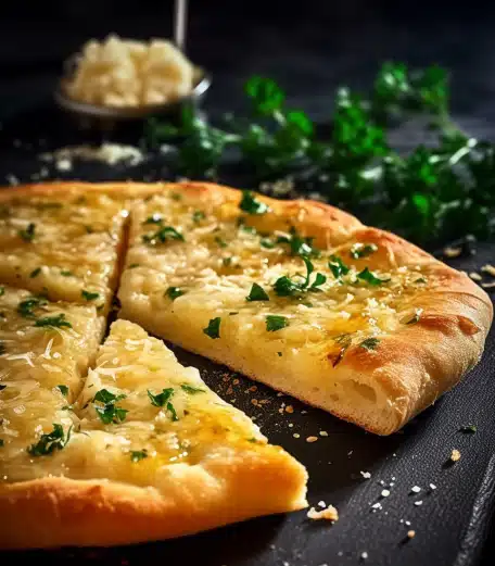 Pain Plat à l'Ail et au Parmesan