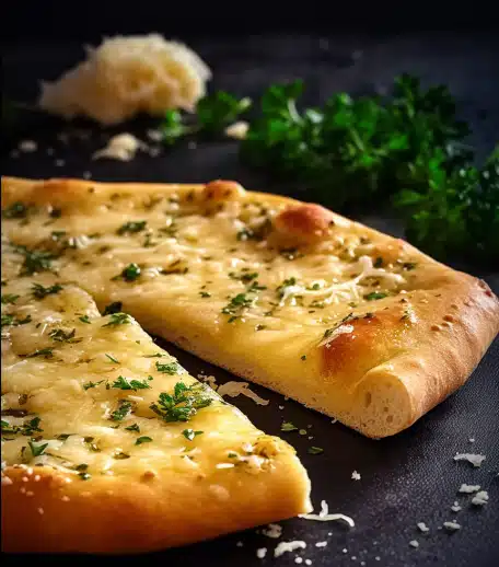 Pain Plat à l'Ail et au Parmesan