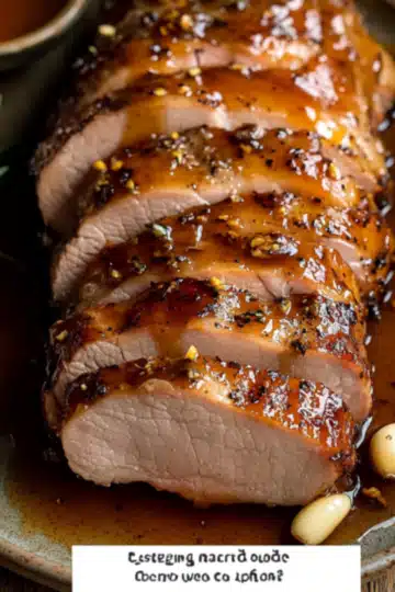 savoureux Filet de porc sucré et salé au miel et à l'ail