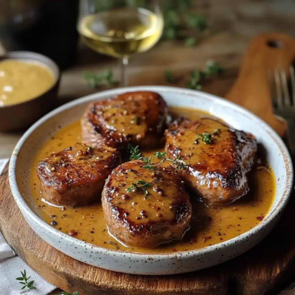Paupiettes de Veau au Vin Blanc et Moutarde