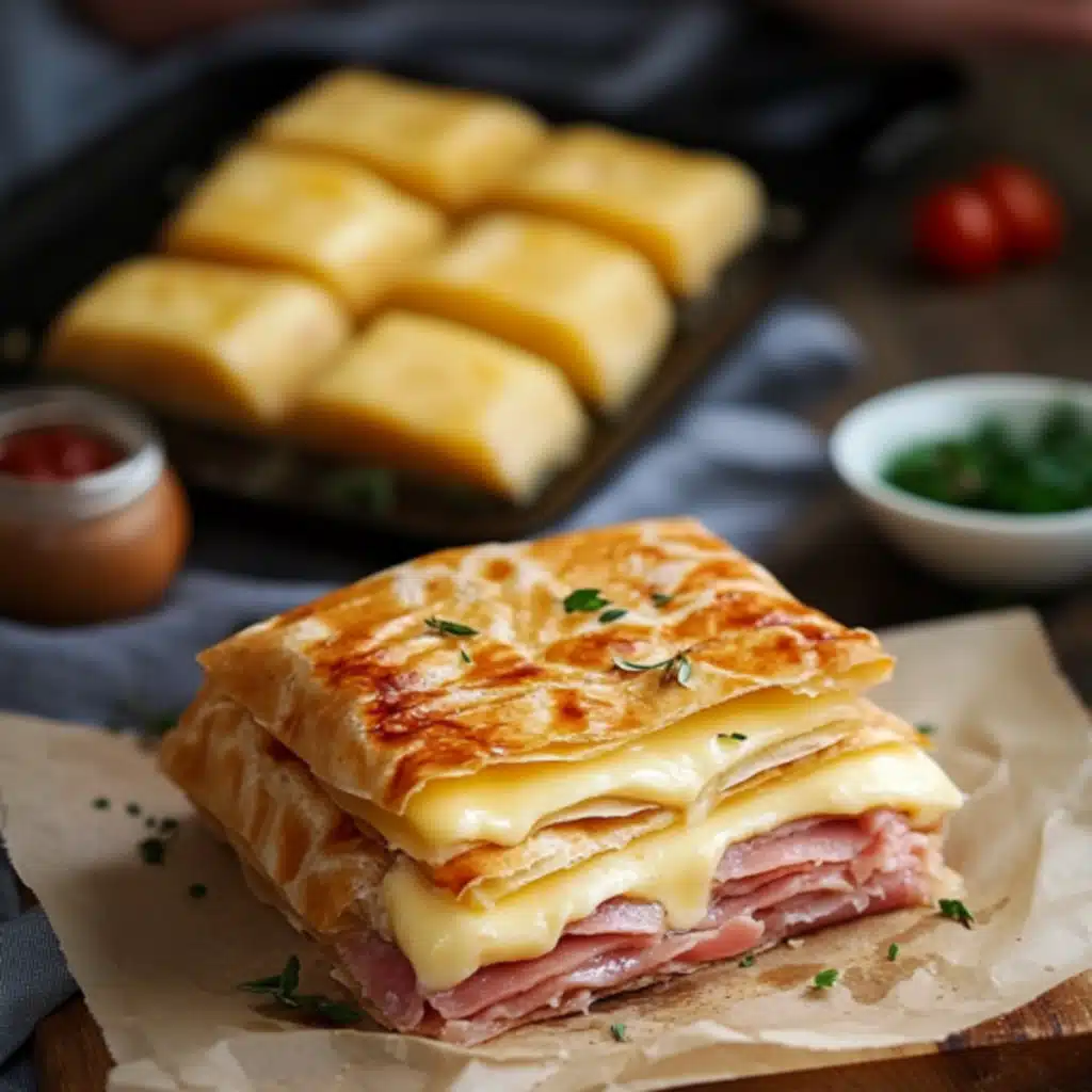 Feuilletés au jambon et au fromage