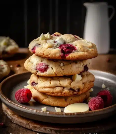Cookies aux framboises et chocolat blanc