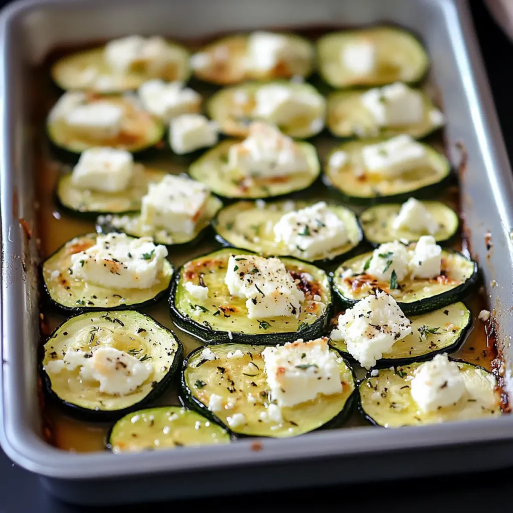 Courgettes feta au four
