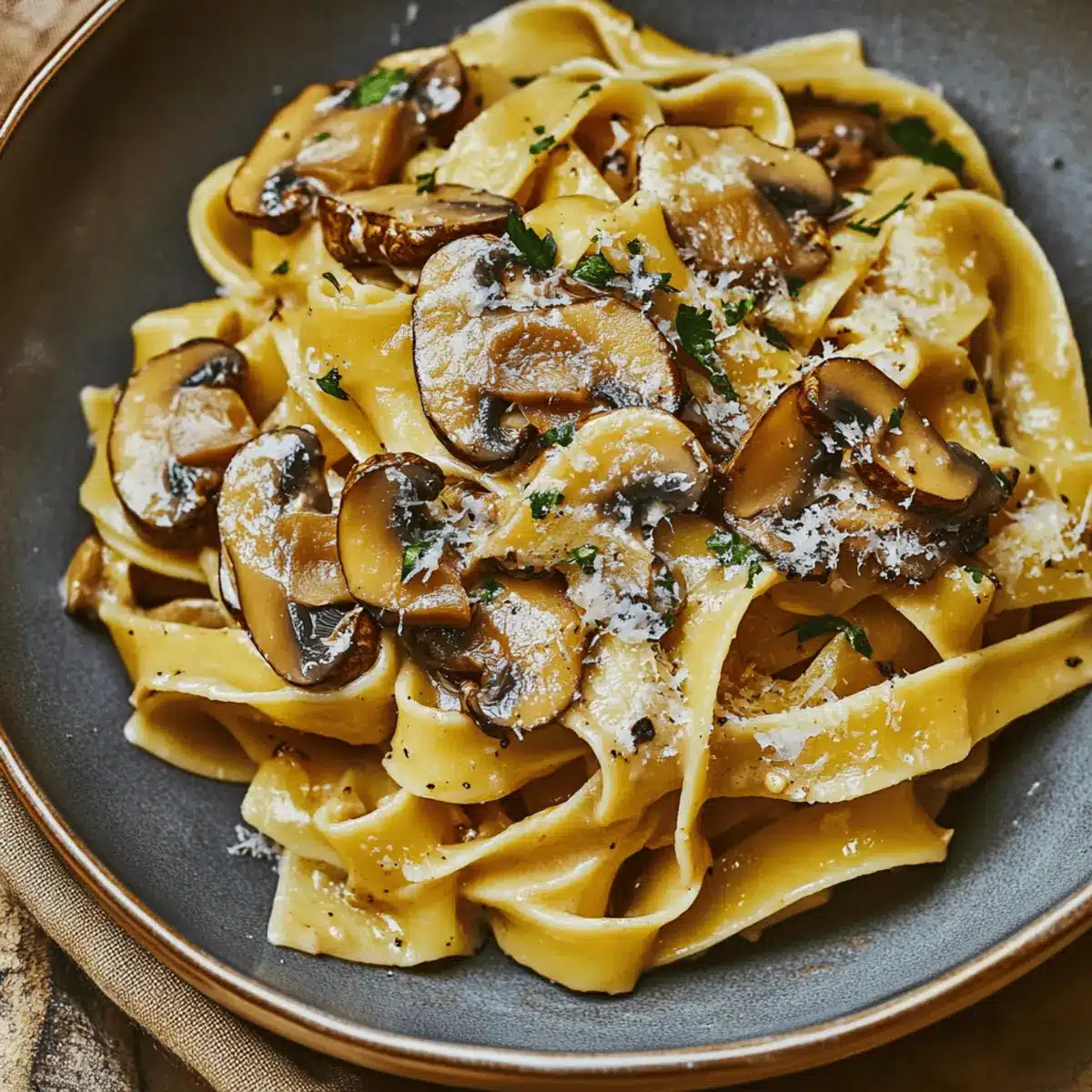 Tagliatelles aux champignons