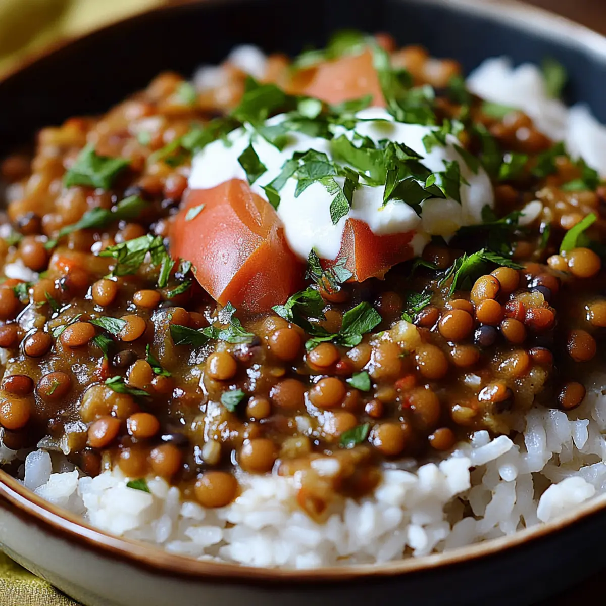 Mujadara de Lentilles et Riz