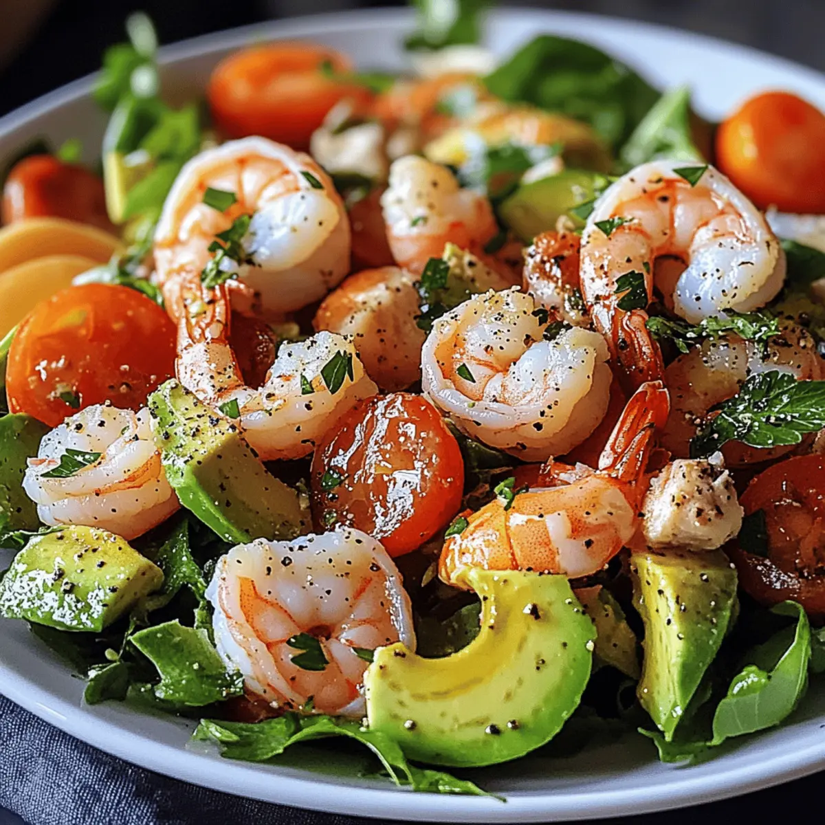 Salade Fraîcheur aux Crevettes, Avocat et Cœurs de Palmier
