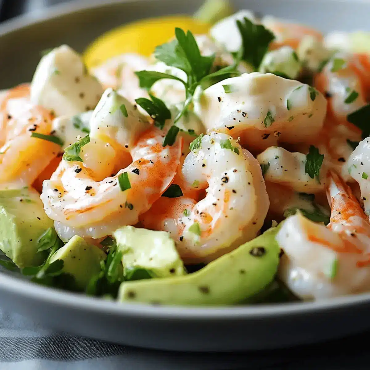 Salade de crevettes crémeuse