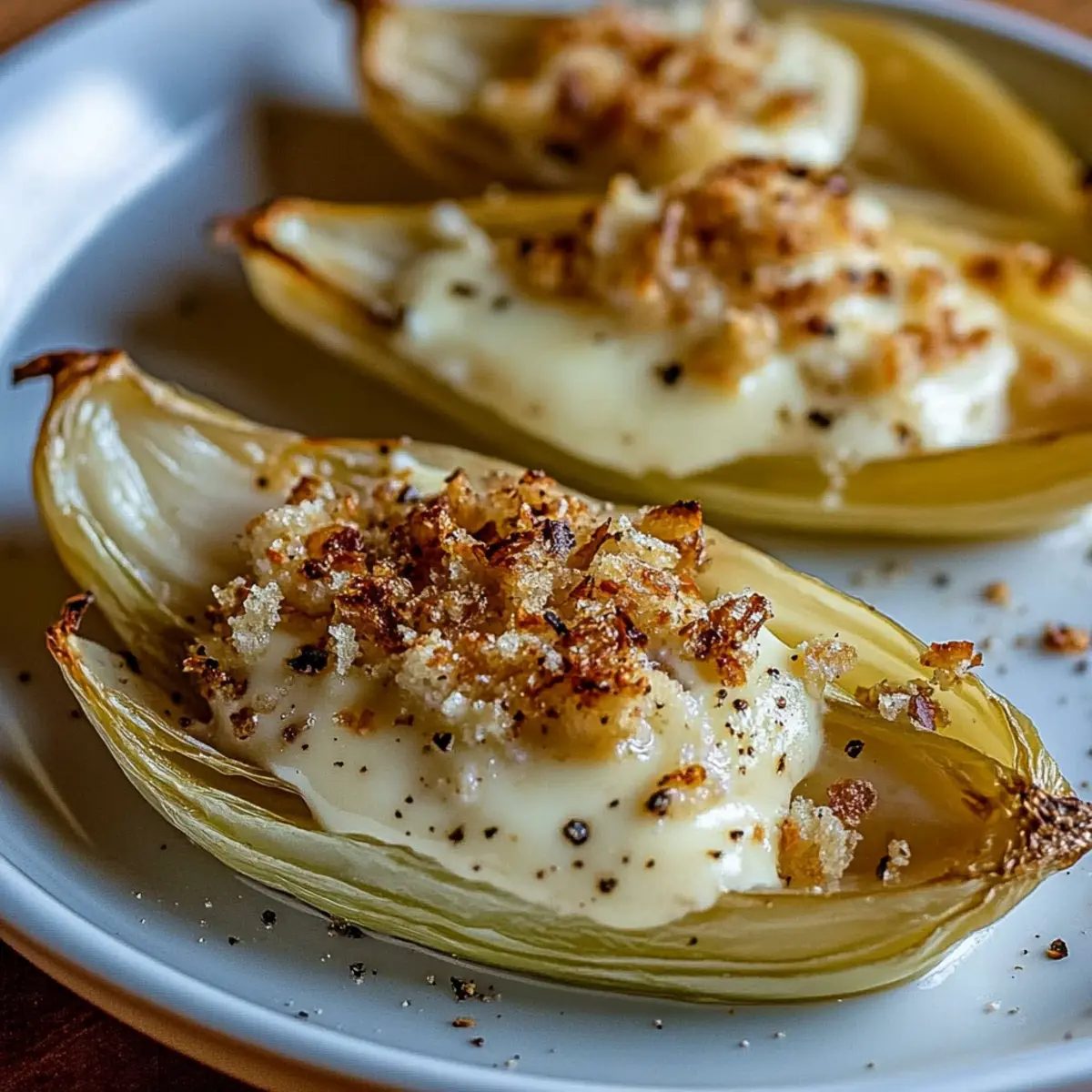 Gratin d'Endives au Roquefort et Noix