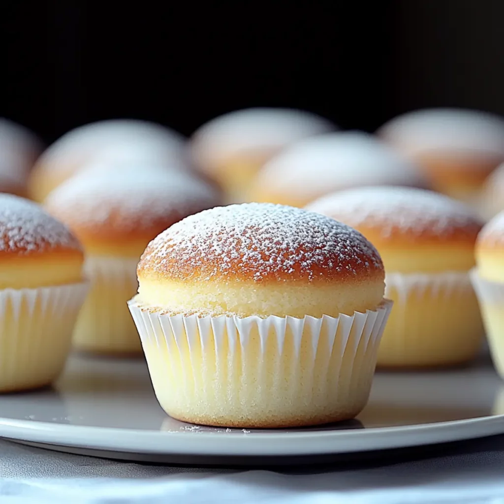 Fluffy Japanese Cotton Cheesecake Cupcakes