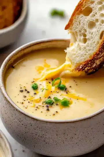 Soupe de Chou-Fleur Rôti au Cheddar et à l’Ail