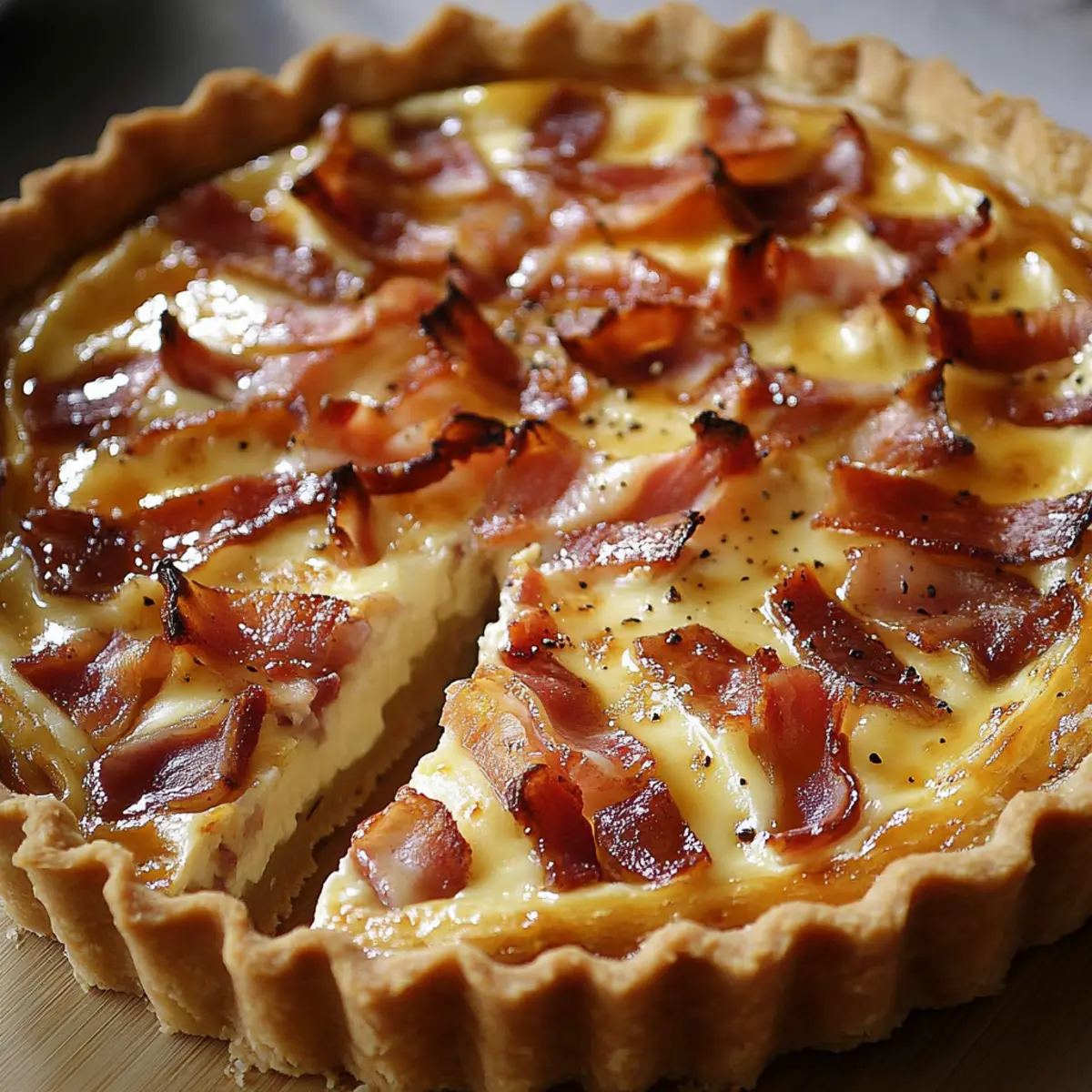 Tarte au Camembert et aux Lardons