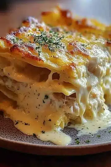 Lasagnes au Poulet et Sauce Blanche Crémeuse