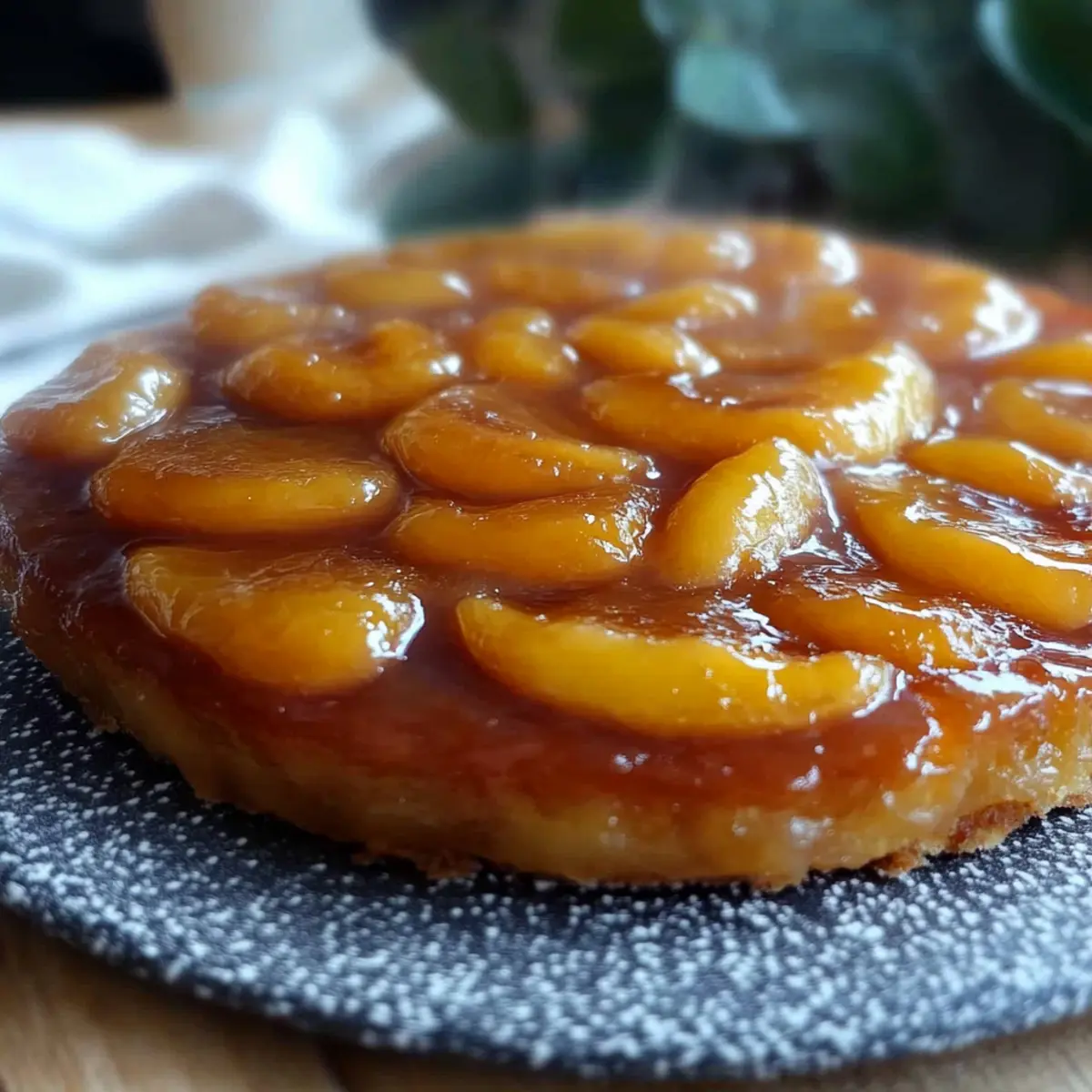 Tarte Tatin Traditionnelle - Finished dish plated beautifully