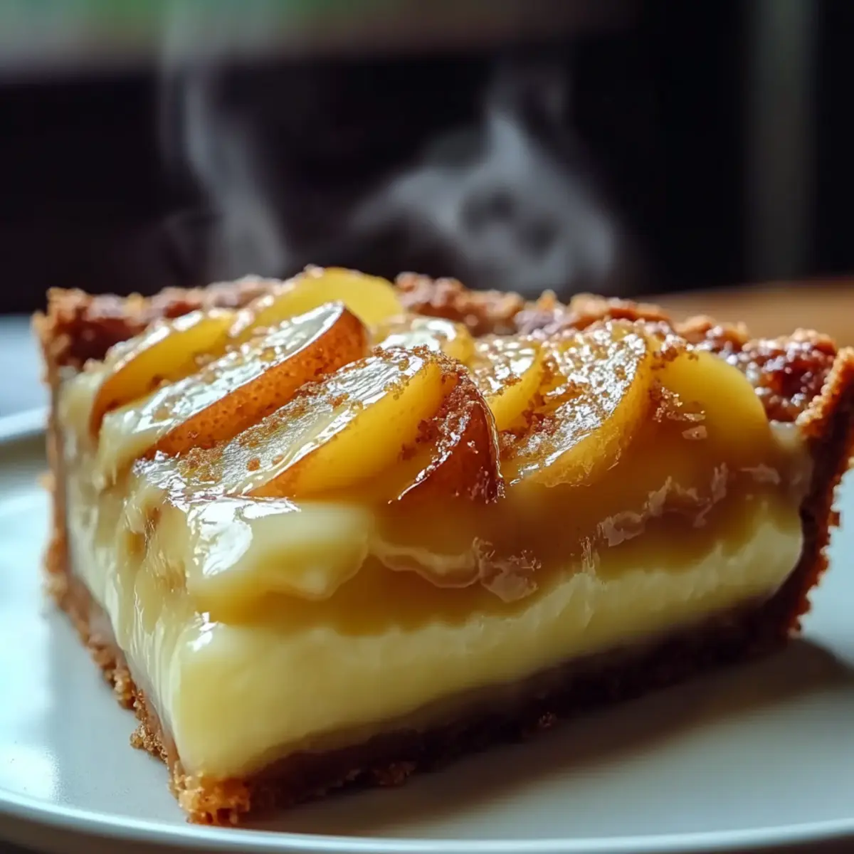 Tarte au Mascarpone et à la Pomme - Close-up of delicious texture