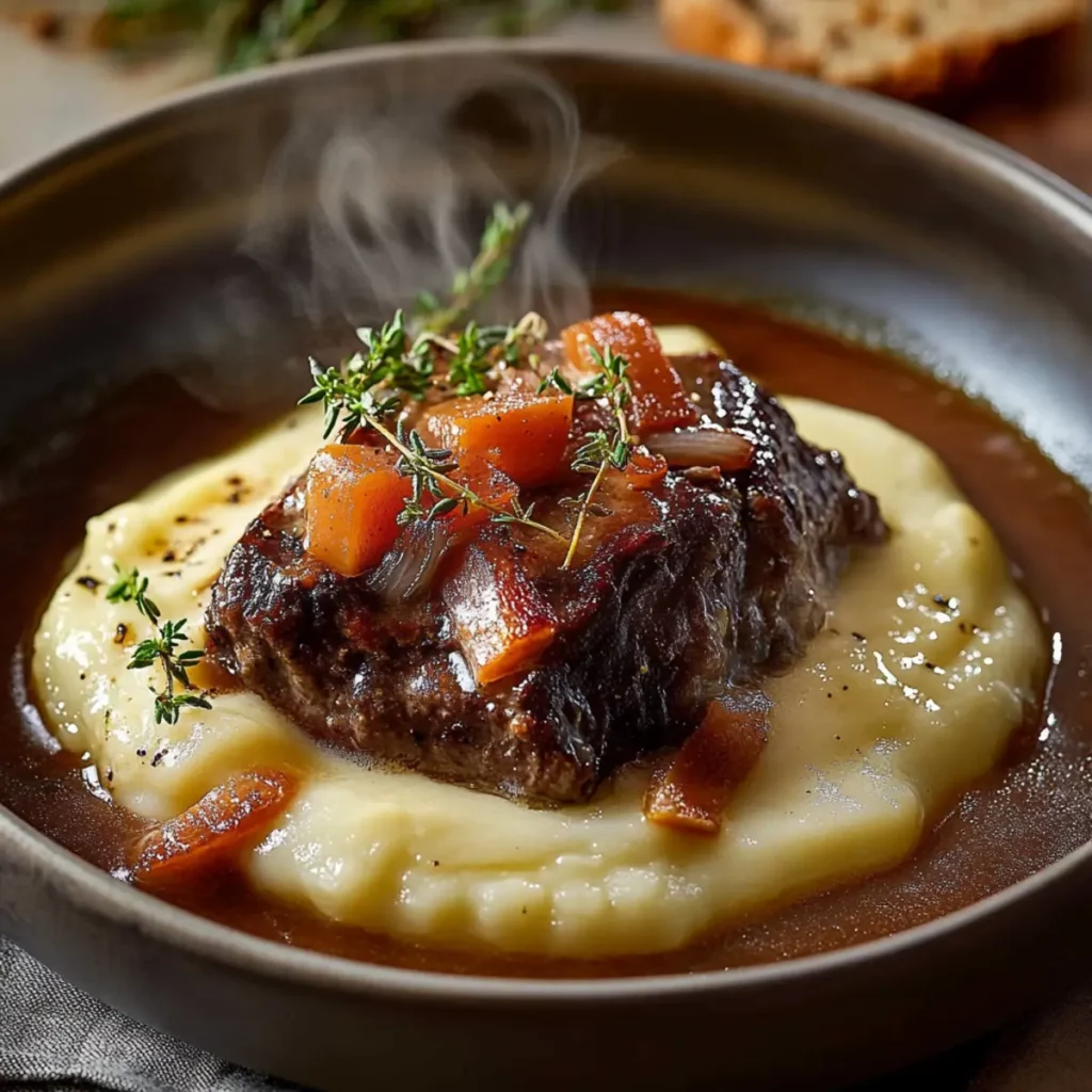 Bœuf braisé sauce purée maison