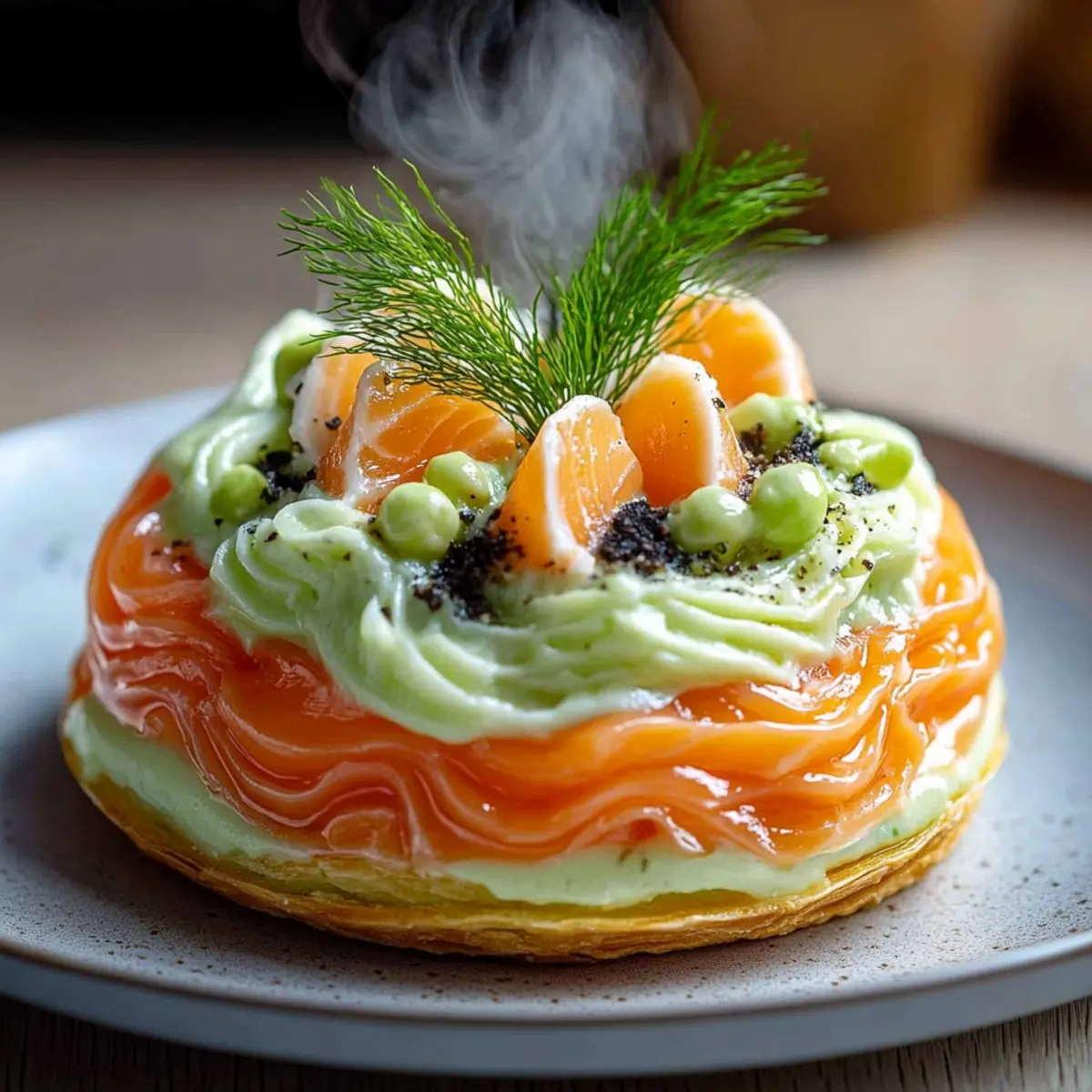 Recette Paris-Brest salé saumon avocat Facile - Finished dish plated beautifully
