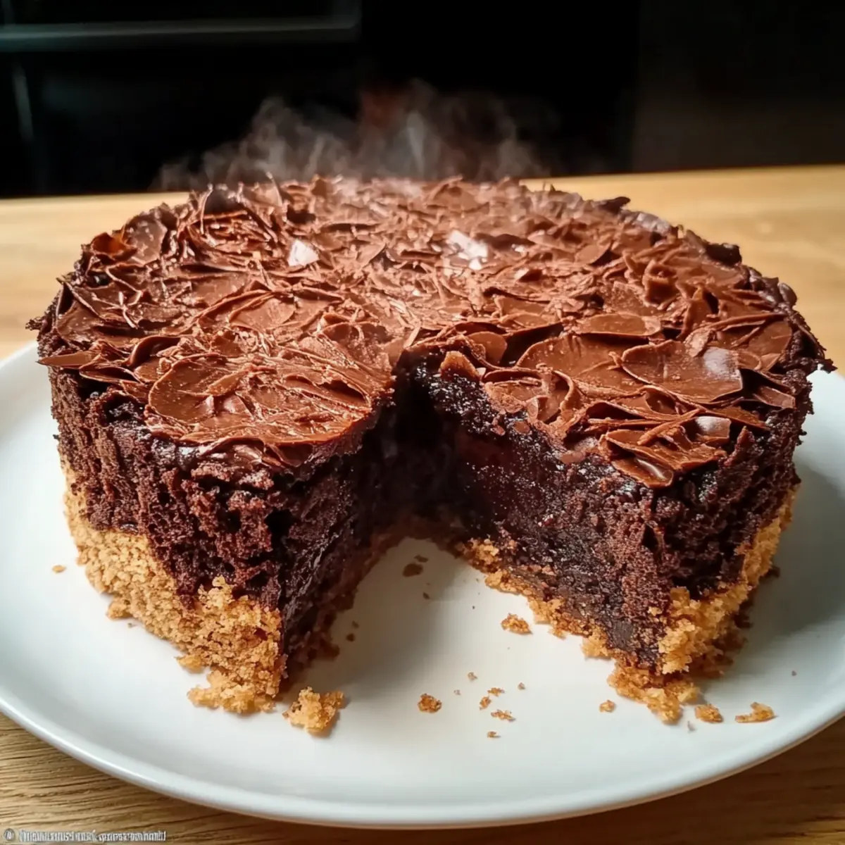 Gâteau au Chocolat Croustillant : Un dessert irrésistible ! - Finished dish plated beautifully