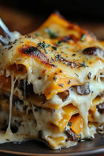 Lasagnes Courge Butternut Champignons