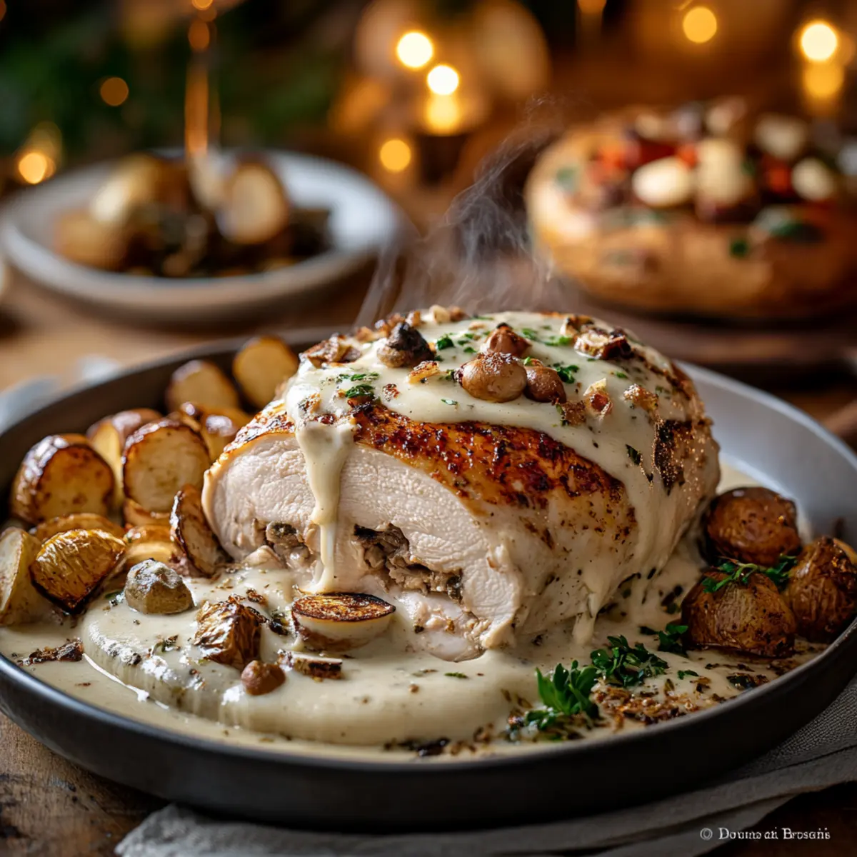 Ballotine de Poulet de Bresse farcie aux Morilles