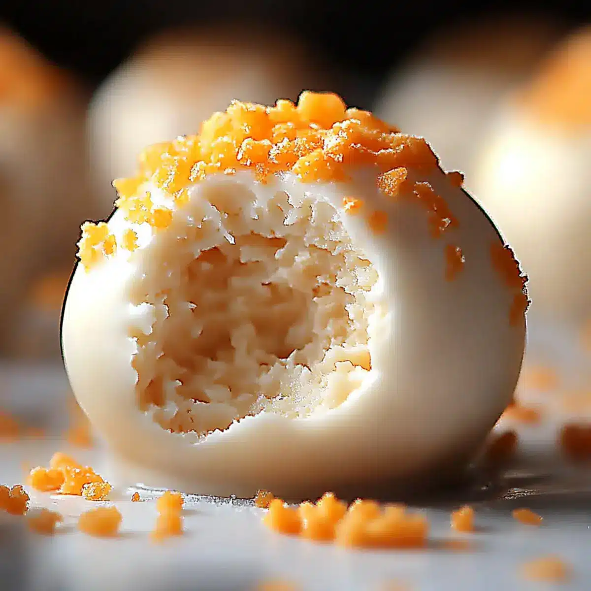 Truffes faciles orange et chocolat - Close-up of delicious texture
