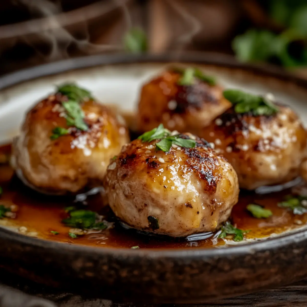 Boulettes de Poulet Gastronomiques – Fondantes et Parfumées - Finished dish plated beautifully