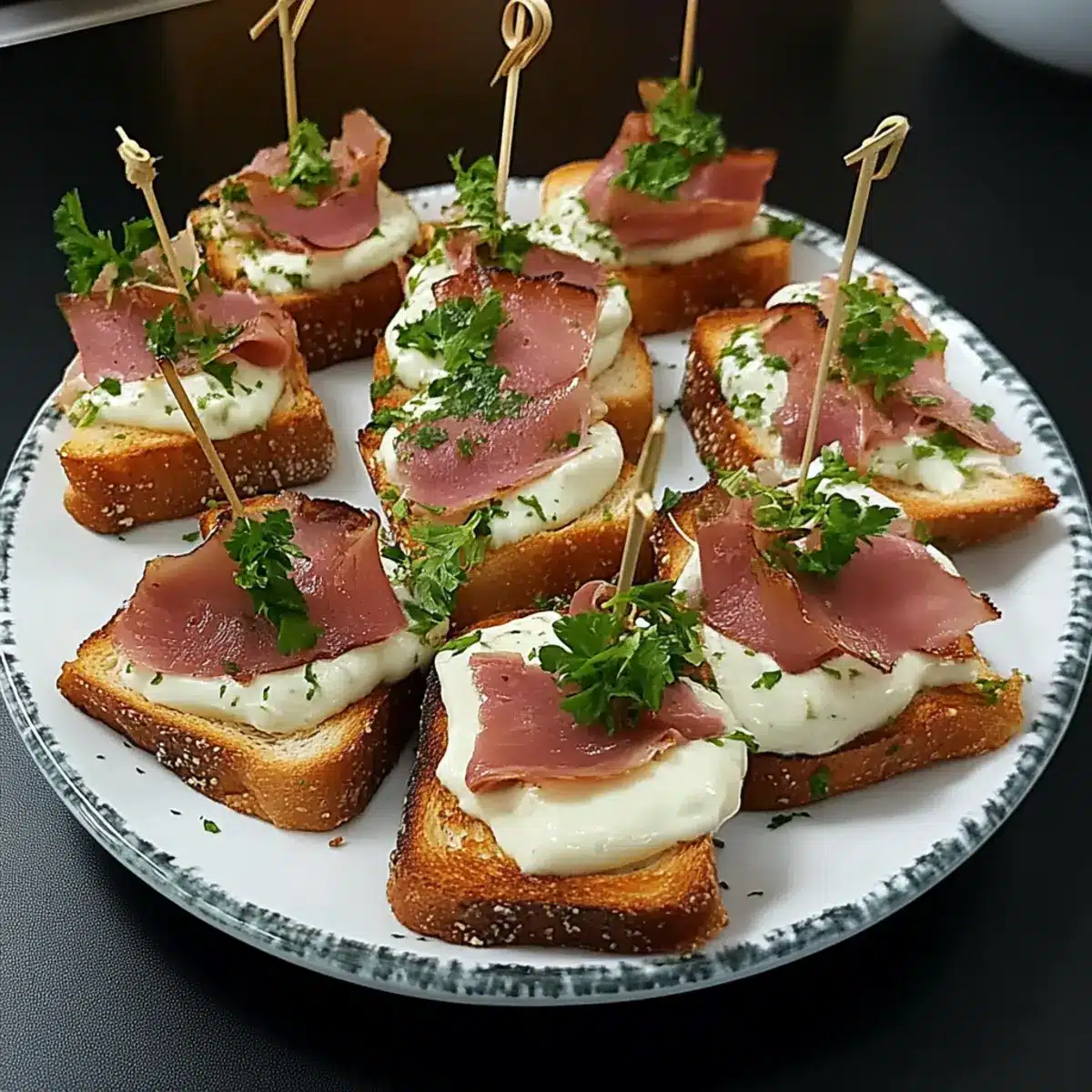 Recette toast magret canard fumé - Ingredients prepared