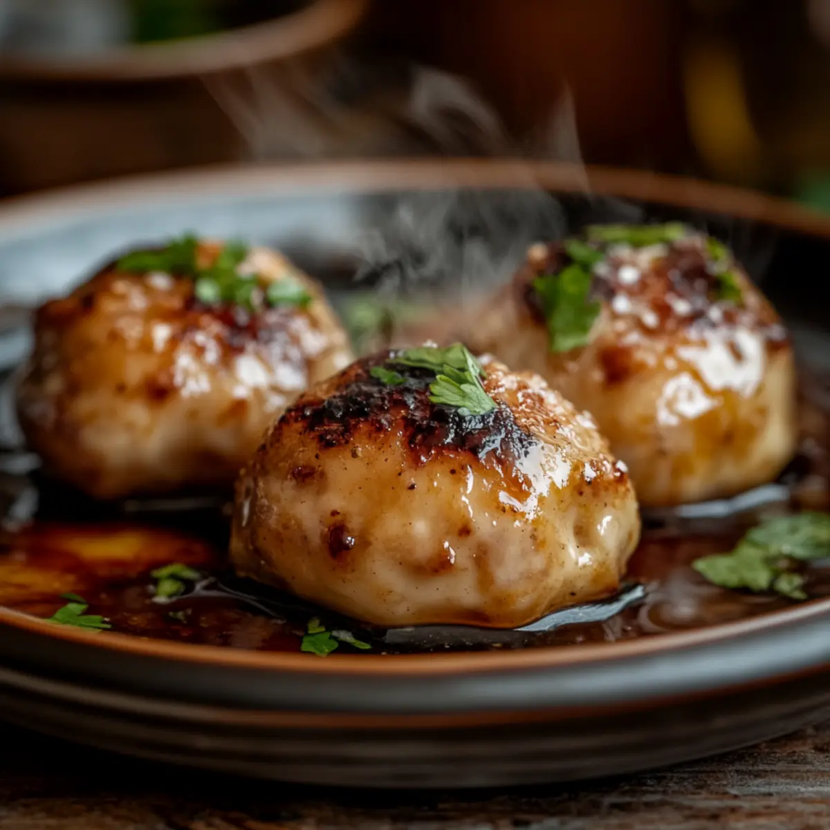 Boulettes de Poulet Gastronomiques – Fondantes et Parfumées - Close-up of delicious texture