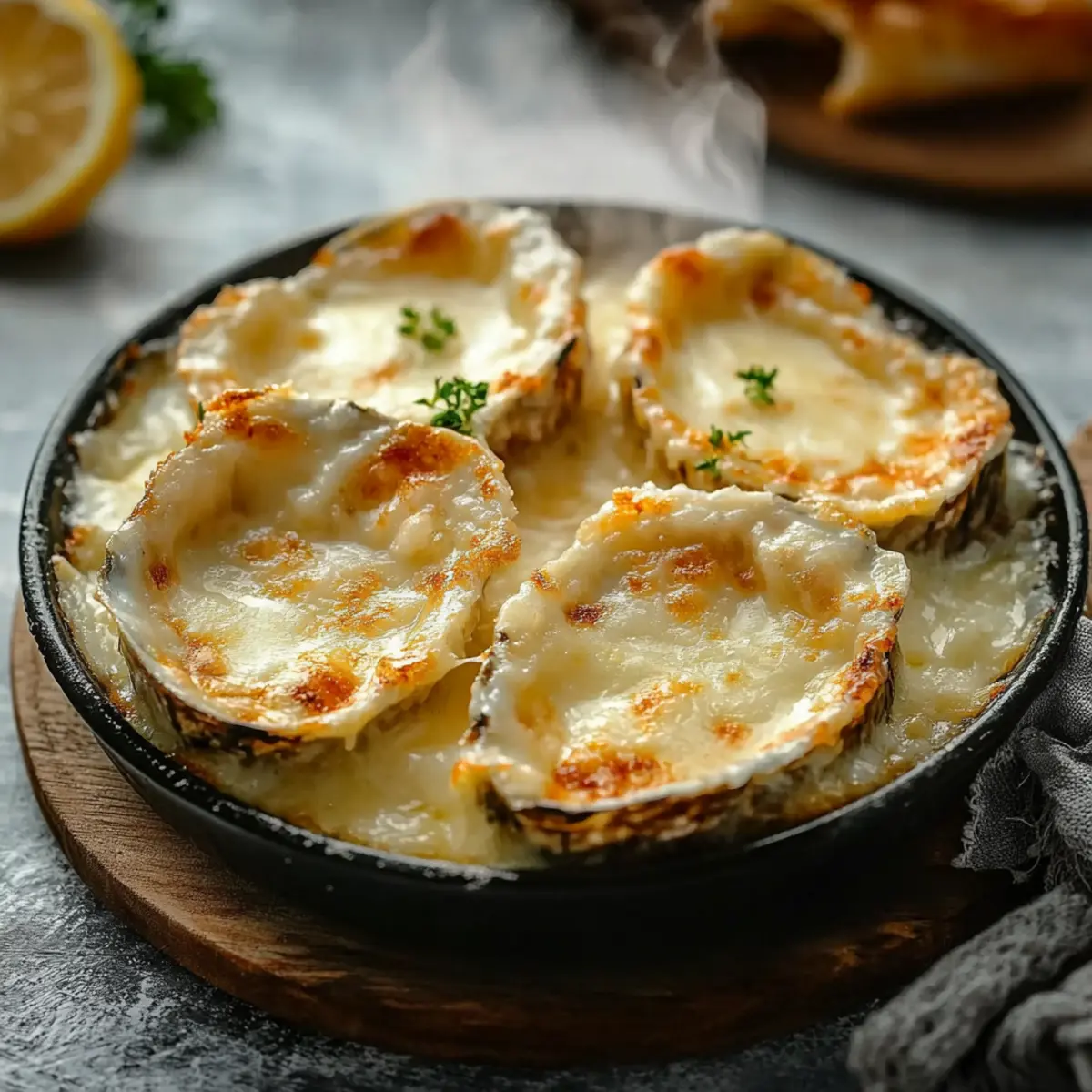 Huîtres Gratinées au Four - Ingredients prepared