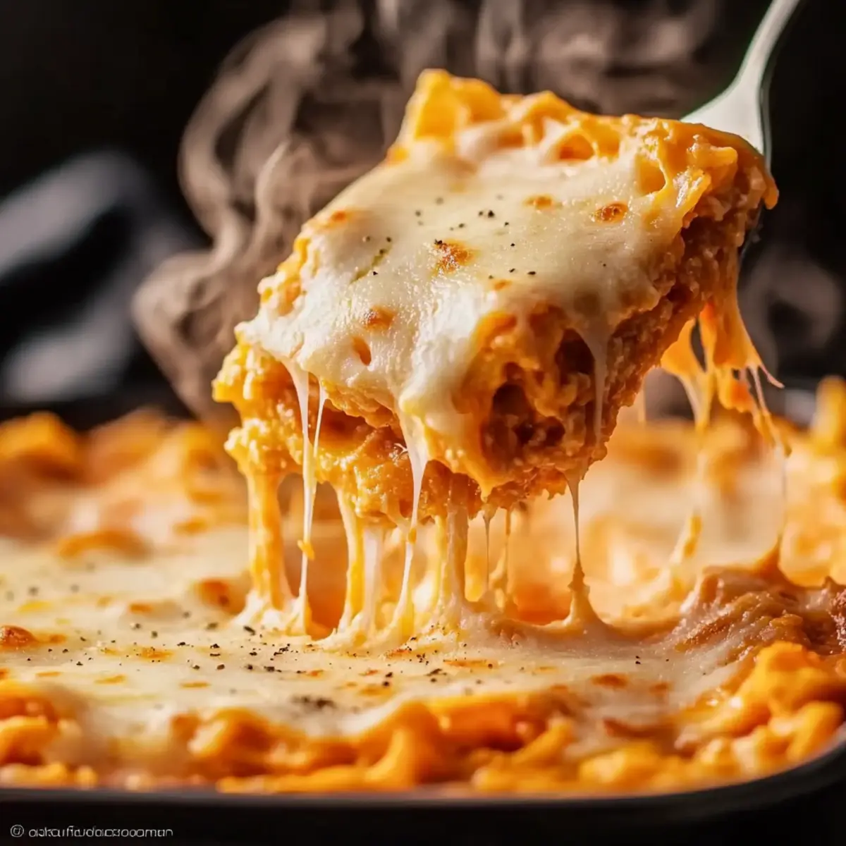Lasagnes Courge Butternut et Sauce Tomate - Close-up of delicious texture