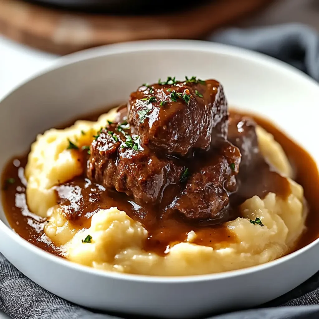 Bœuf Braisé en Sauce avec Purée Maison