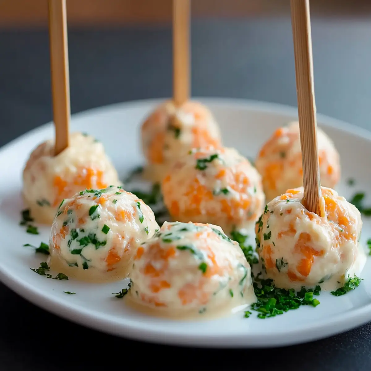 Boulettes apéritives surimi : la recette apéro rapide et fraîche qui fait sensation - Finished dish plated beautifully