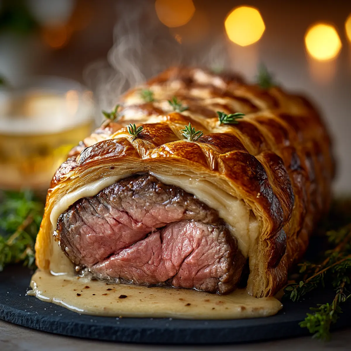 Filet de Bœuf en Croûte - Finished dish plated beautifully