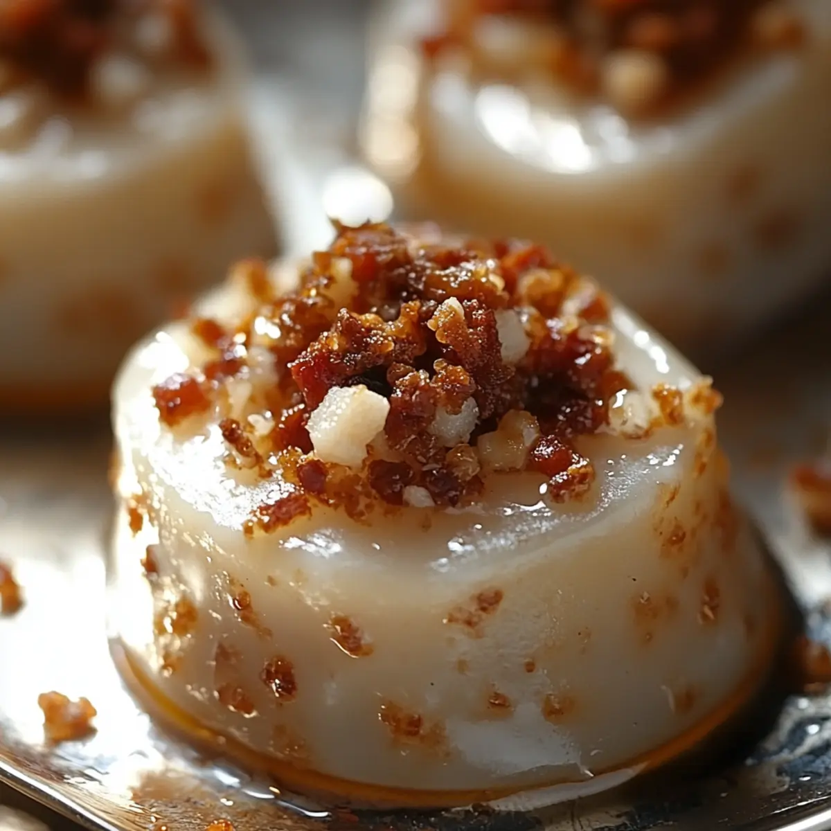 Médaillons de Boudin Blanc avec Crumble Chorizo et Noisettes : Une Explosion de Saveurs en Bouchées - Finished dish plated beautifully