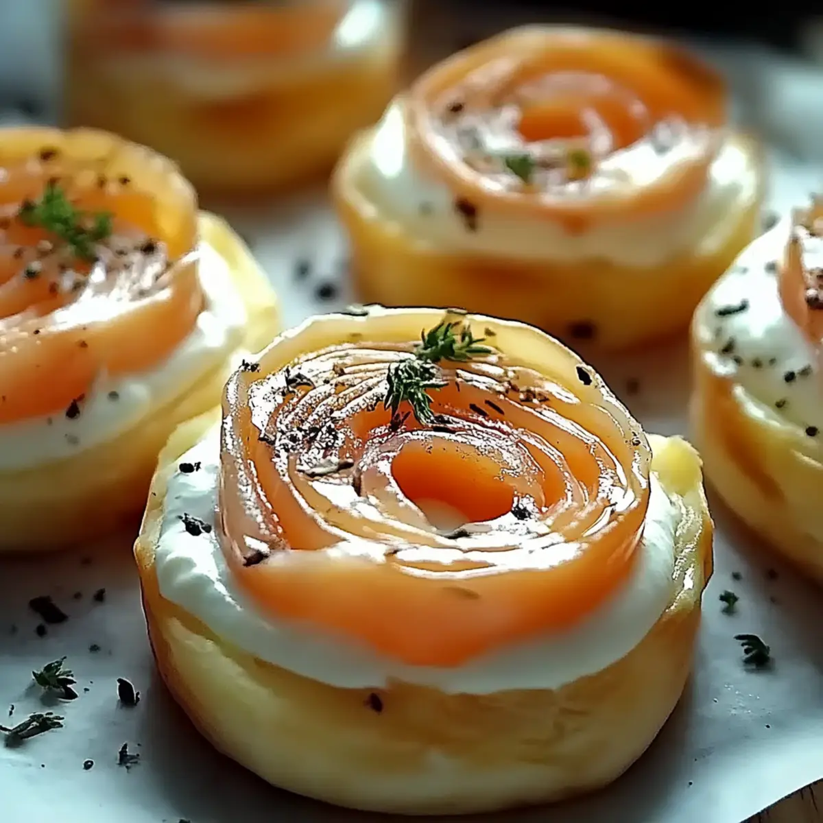 Roulés Feuilletés Saumon Fumé Fromage Frais Apéro Facile et Chic - Ingredients prepared