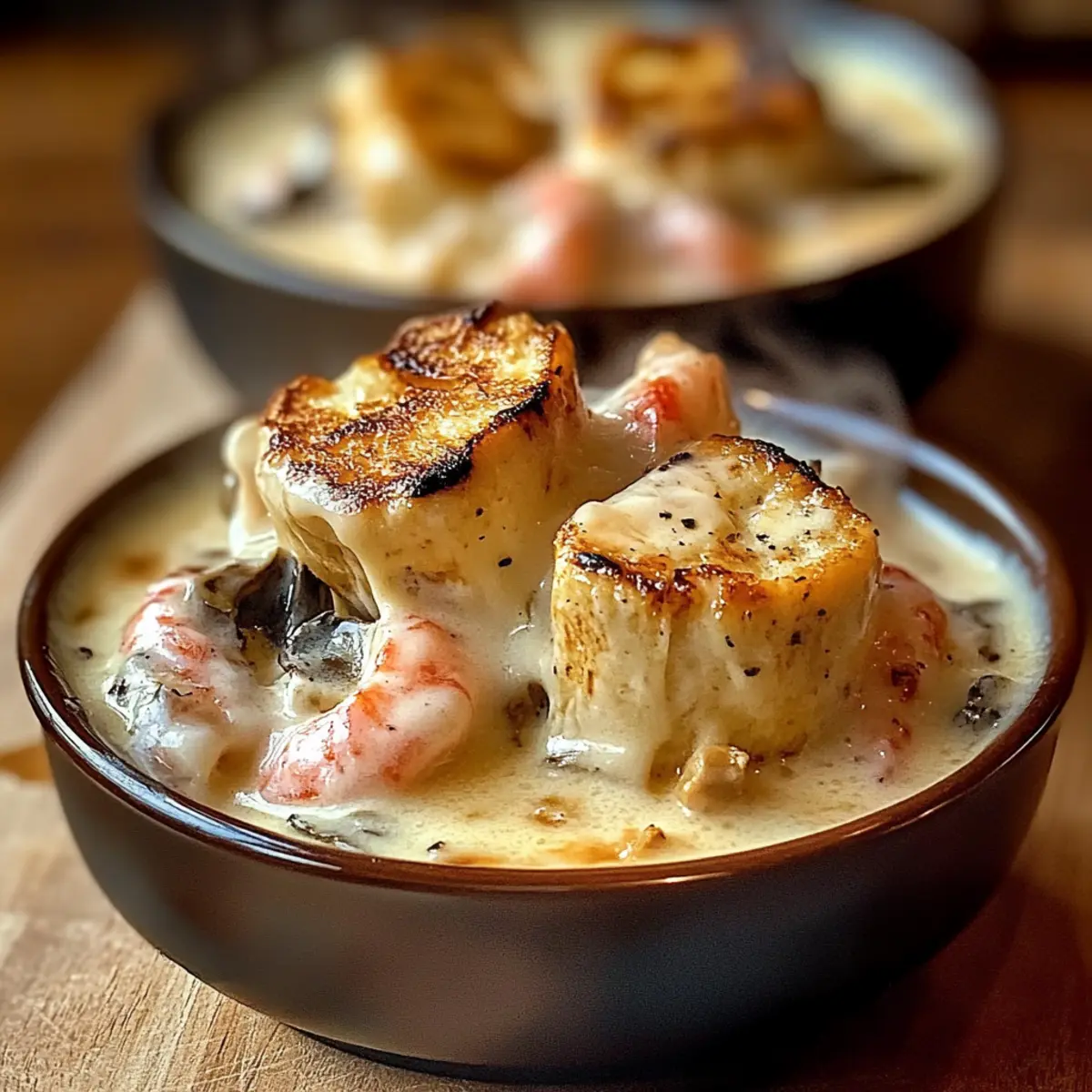 La Cassolette de la Mer, un trésor marin à savourer - Close-up of delicious texture