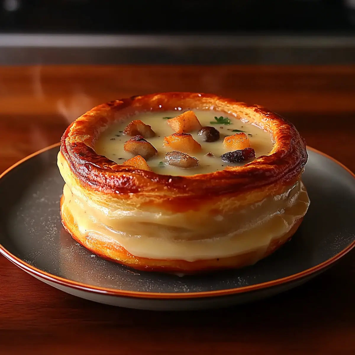 Vol-au-vent aux Fruits de Mer : Un Plat Raffiné et Parfait pour les Fêtes - Finished dish plated beautifully