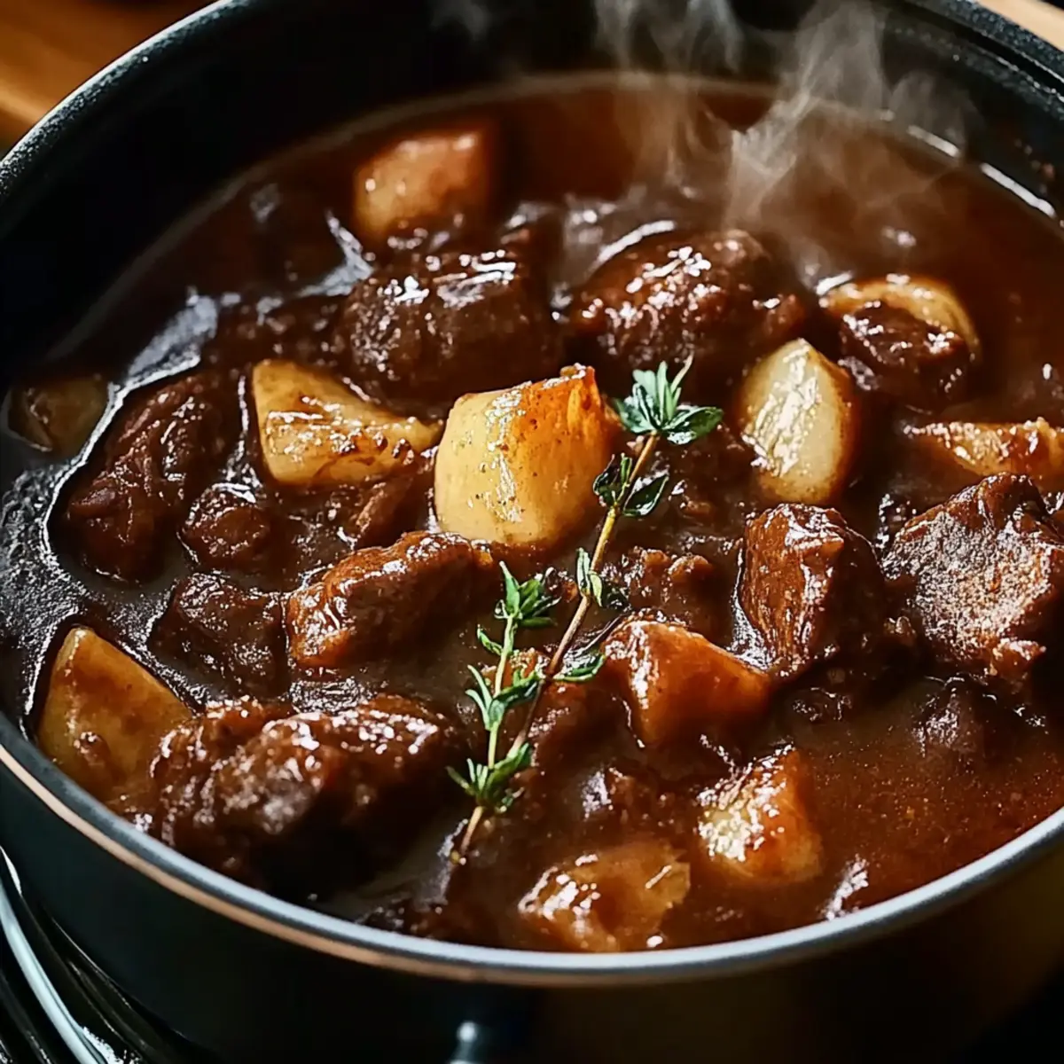 Boeuf Bourguignon: Een Ongelooflijk Ultiem Recept voor Culinaire Liefhebbers - Close-up of delicious texture
