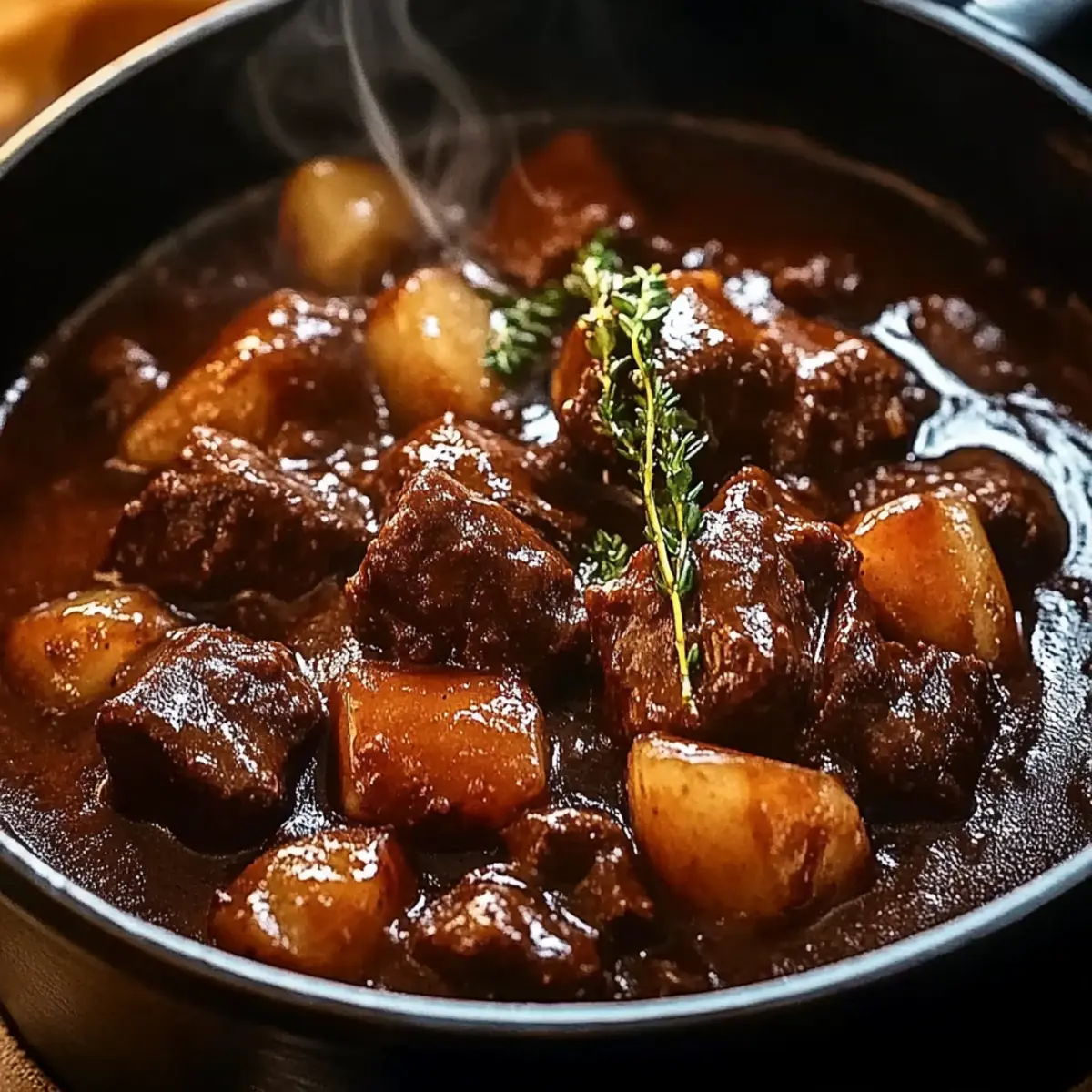 Boeuf Bourguignon: Een Ongelooflijk Ultiem Recept voor Culinaire Liefhebbers - Finished dish plated beautifully