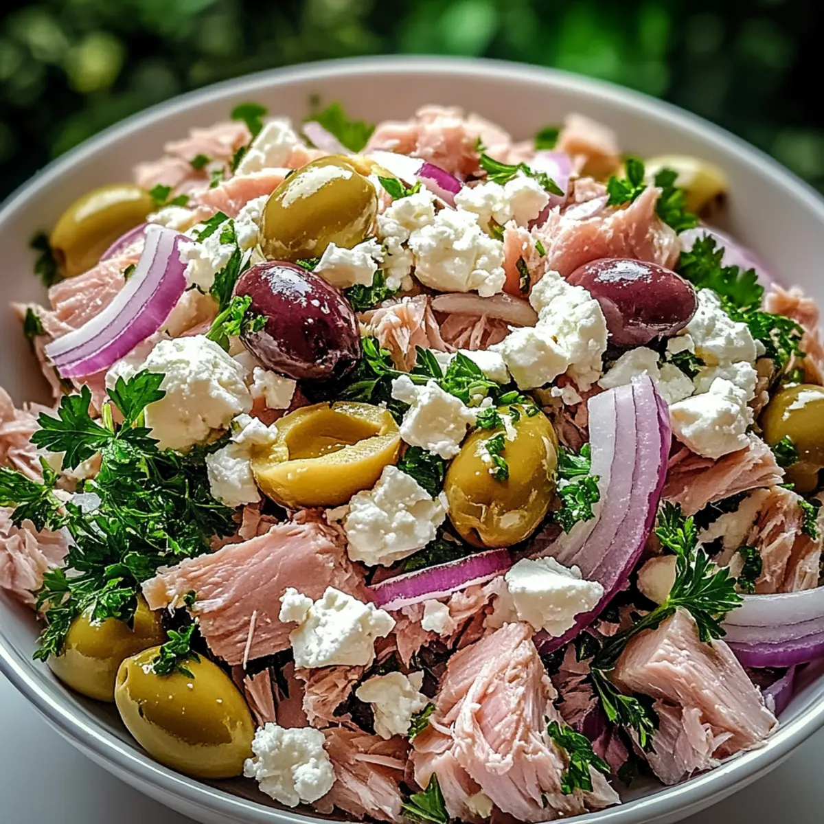 Salade servie avec herbes fraîches